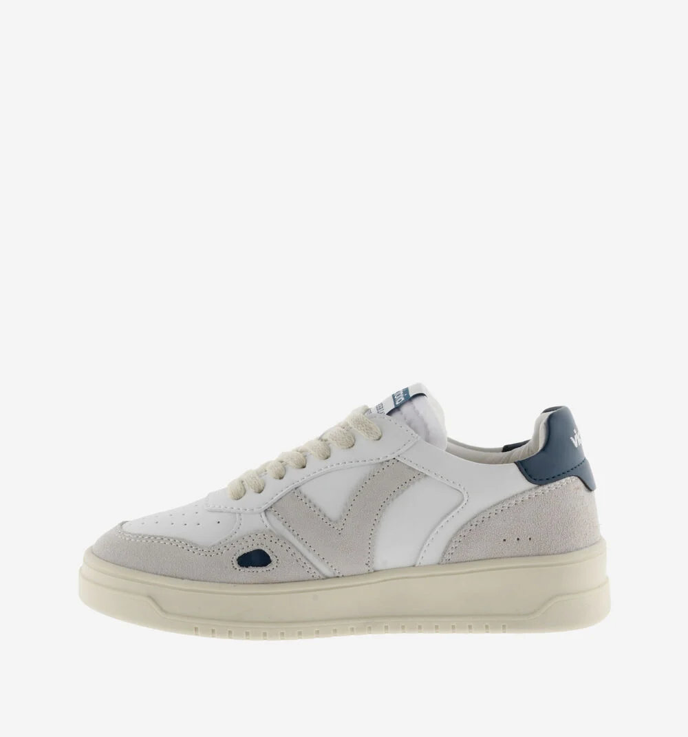 SEUL RÉTRO EFFET CUIR & CUIR FENDU Baskets style rétro hommes et femmes MARINO