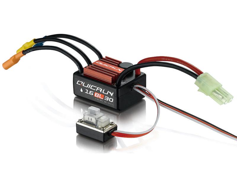 Hobbywing Brushless Regler Quicrun WP 16BL30 30A, 2-3S Brushless-Sensorless-Regler für 1:16/1:18 Touring Cars und Buggys