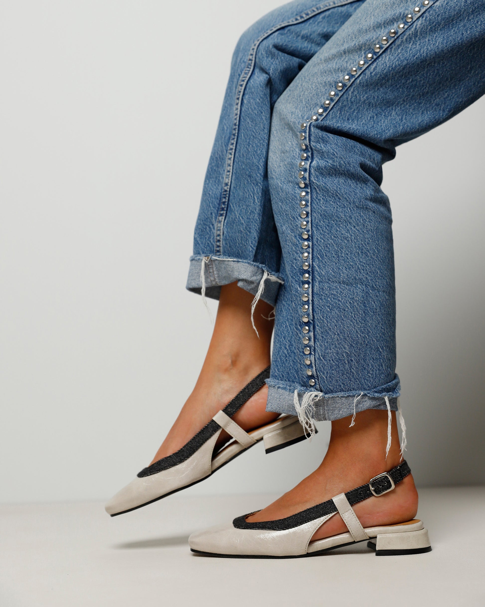 VIA VAI beige slingbacks Julie Xena