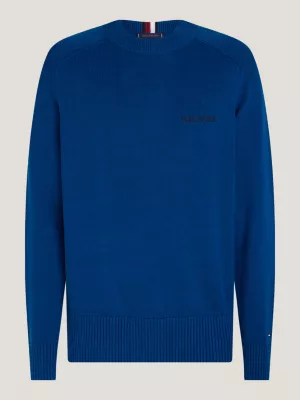 Suéter de gola redonda Hilfiger Monotype