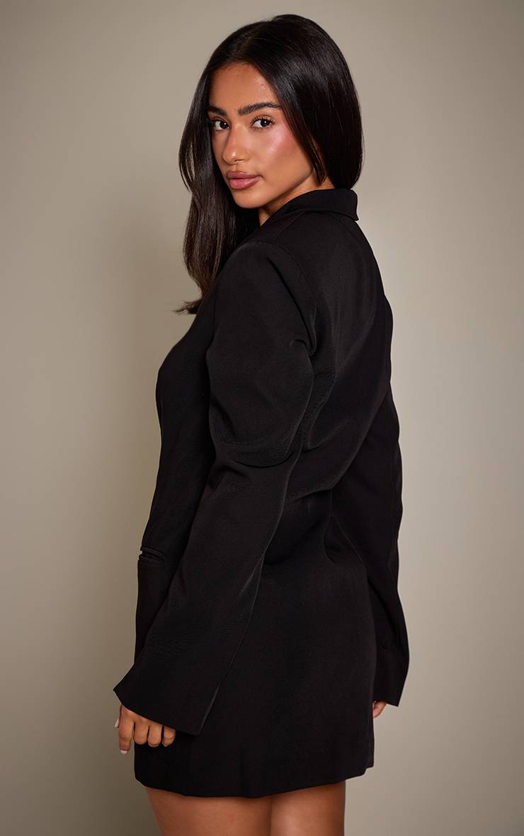 Noir Robe Blazer Avec Détail D'agrafes