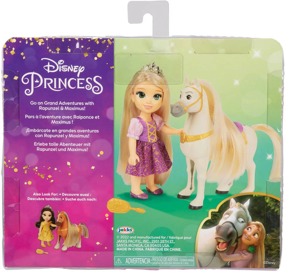 DISNEY PRINCESSES - POUPEE RAIPONCE ET MAXIMUS 15 CM