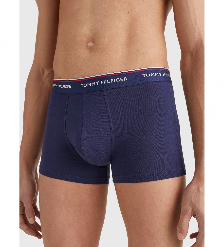 Pacote com 3 cuecas boxer Tommy Hilfiger Premium Essential na cor azul marinho