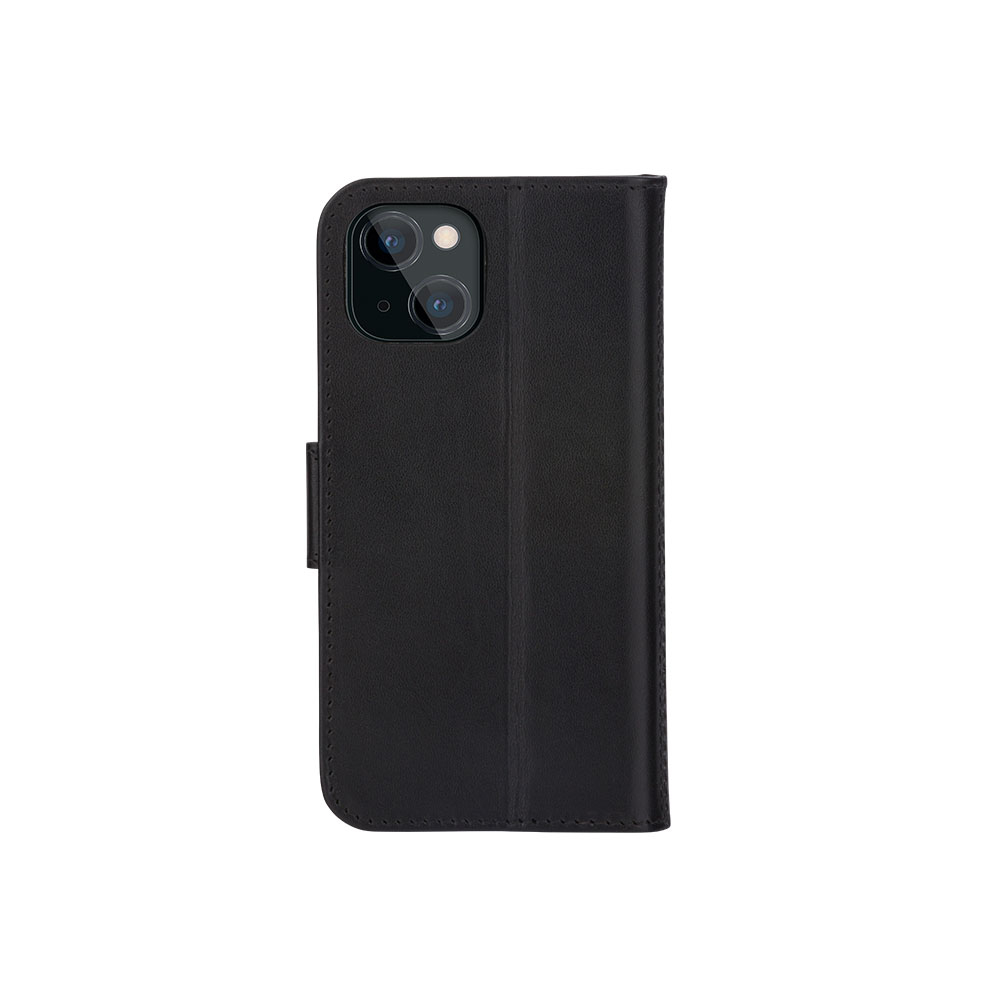iPhone 13 Echtleder Tasche mit RFID Schutz Copenhagen Slim (CS61GTBL1325) - Schwarz
