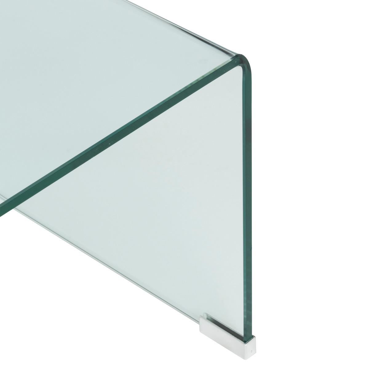 TABLE BASSE LENIA VERRE TRANSPARENT D.110X55X38CM