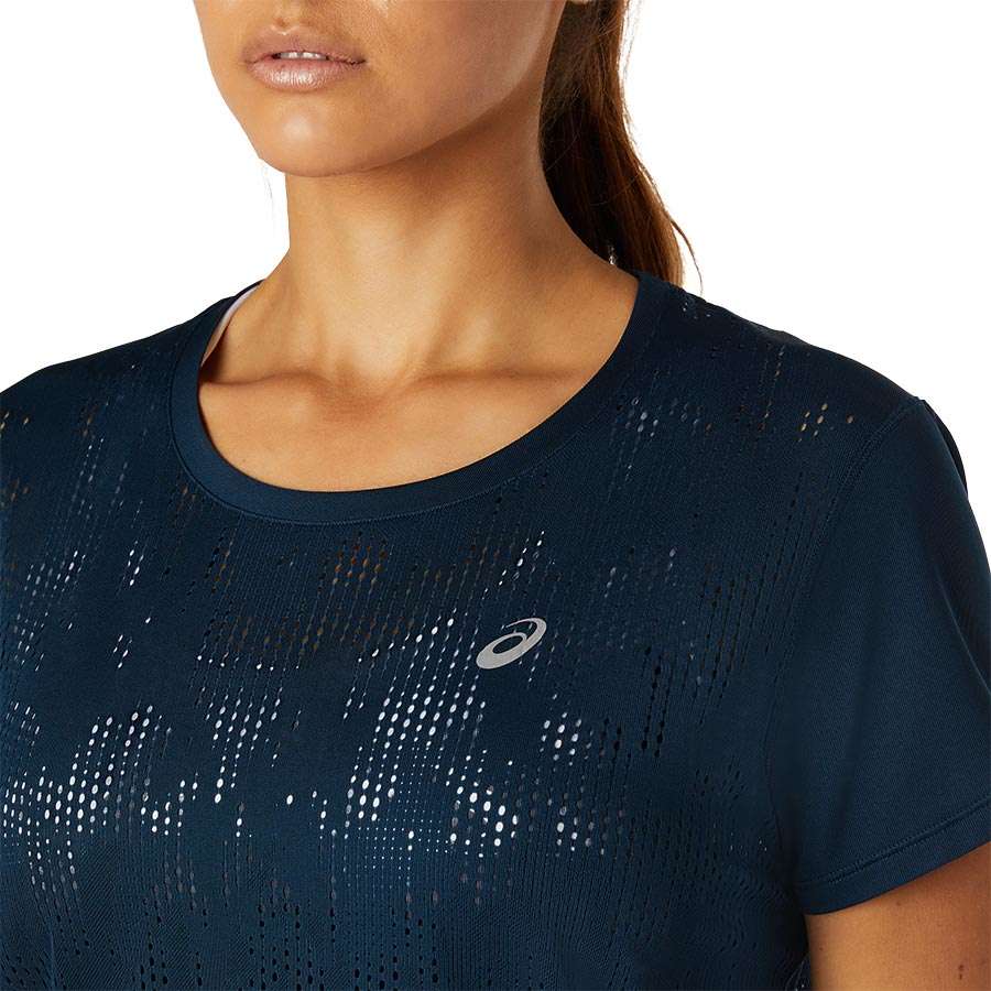 ASICS Ventilate Hardloopshirt Korte Mouwen Donkerblauw Dames