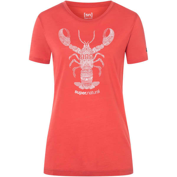 T-shirt randonnée SUPER.NATURAL W TATTOOED LOBSTER TEE CHRYSANTH/NATURAL WHITE