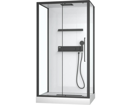 Aurlane Phantom complete douche-unit 115 x 90 x 230 cm zwart