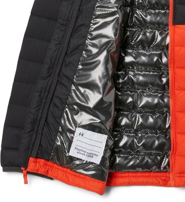 Columbia Powder Lite Lettvektsjakke, Shark/Red Quar