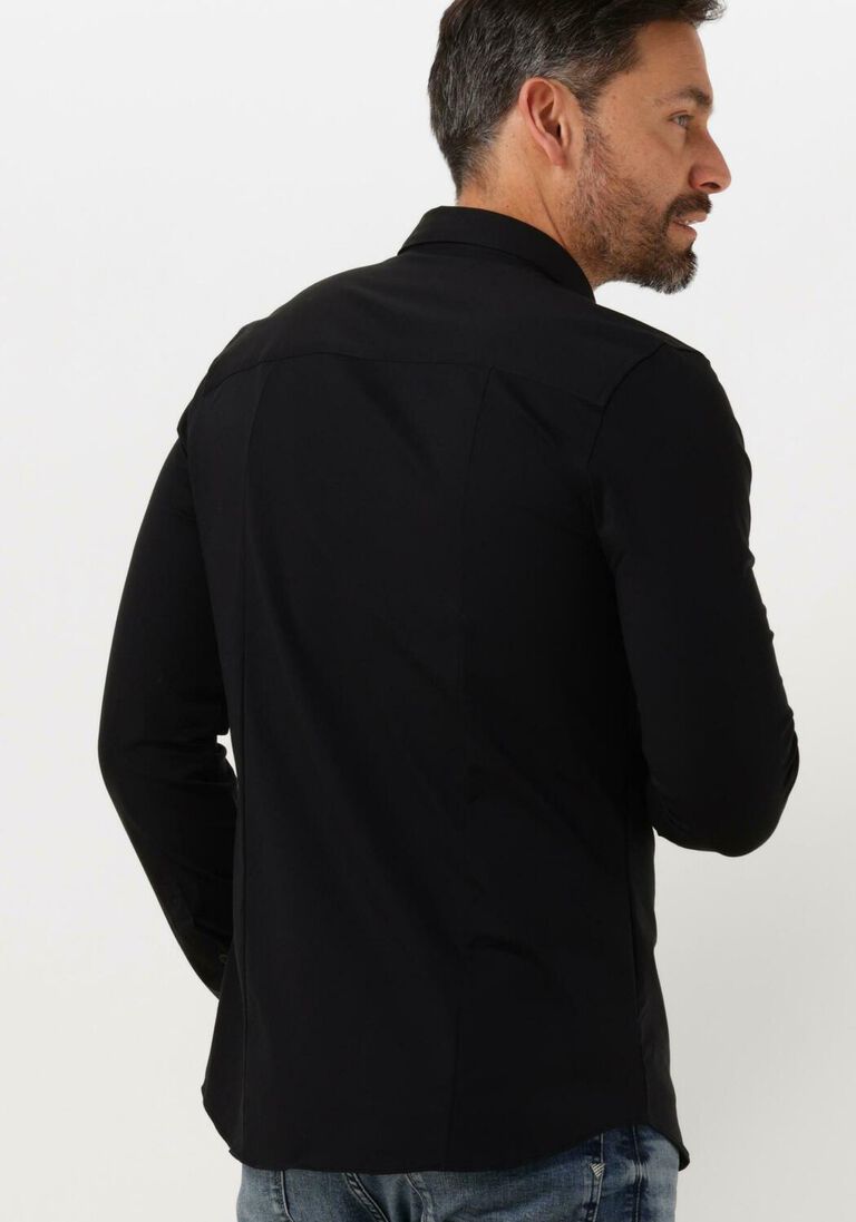 PURE PATH zwarte pure path casual overhemd jersey basis shirt