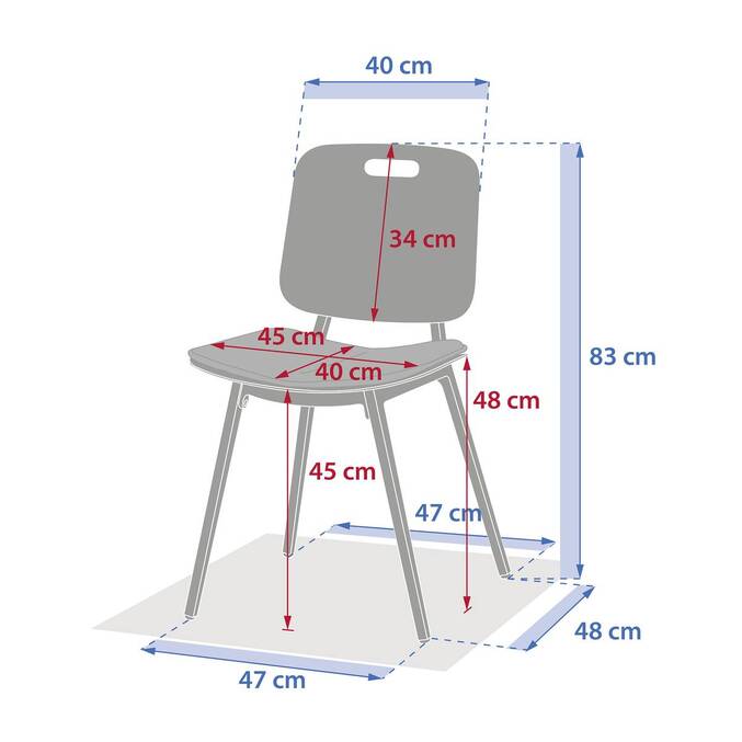 Lot de 2 chaises de jardin TERZANO Beige & Argile