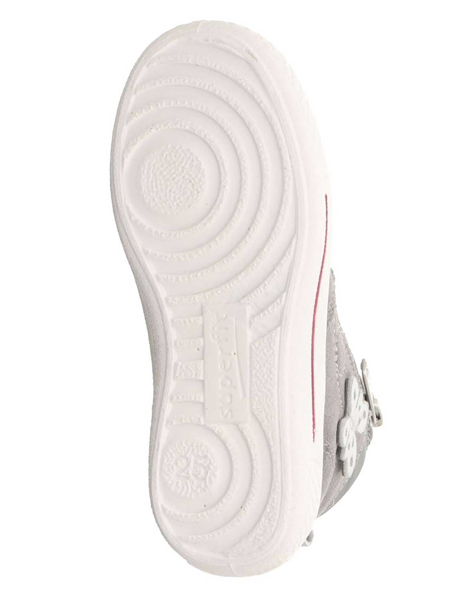 Leder-Sneaker TENSY SCHMETTERLING hoch in hellgrau