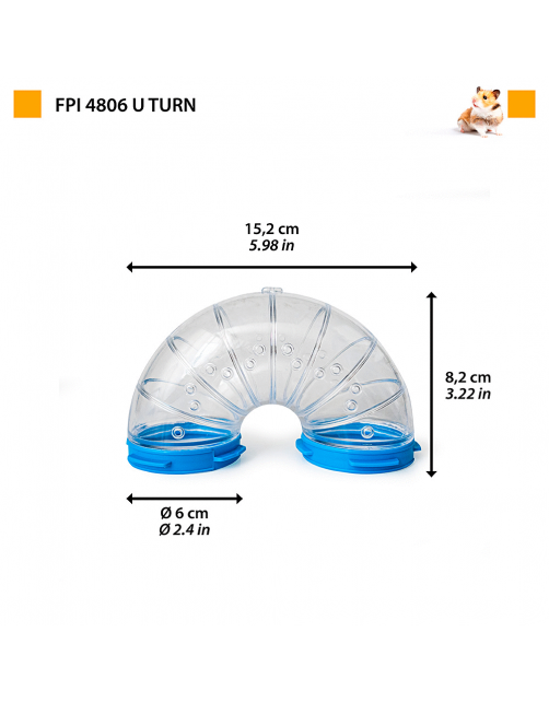 Ferplast Bocht U 180 Graden Fpi 4806 - Dierenverblijf - 6 cm Assorti