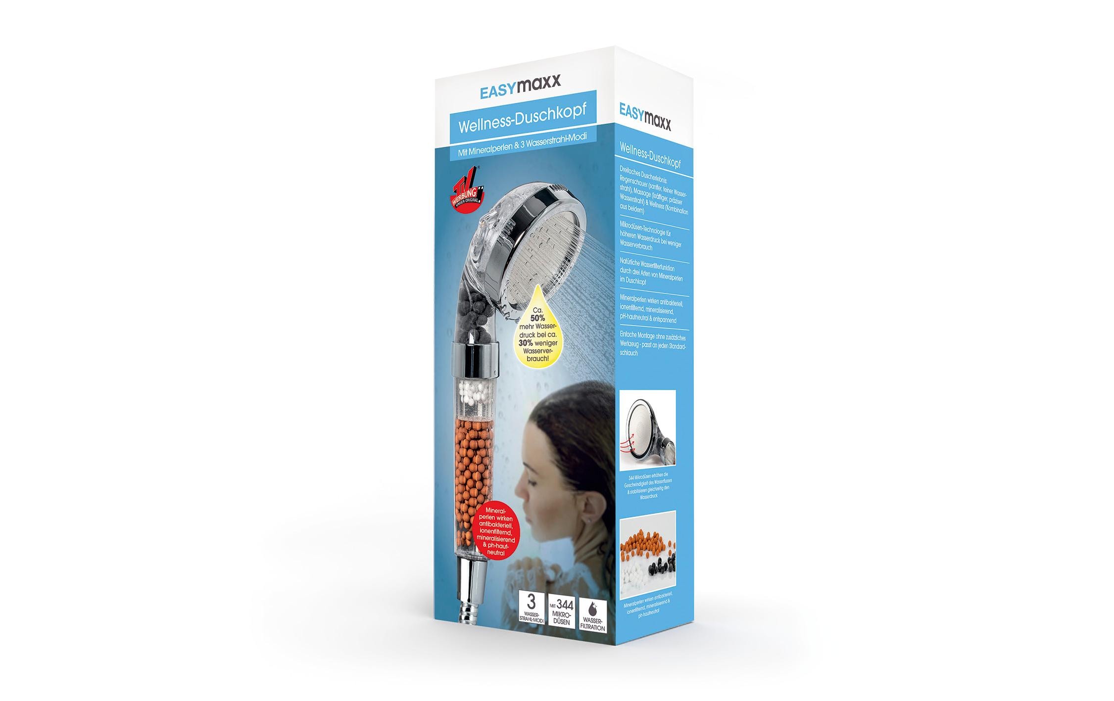 Handbrause Spa 3 in 1Duschkopf 3 Wasserstrahl-Modi
