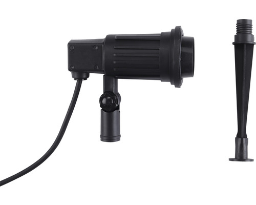 Buitenspot, één lamp, met grondpen en 1,5 m kabel, zwart