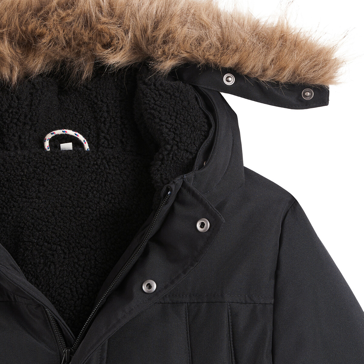 COLEÇÕES LA REDOUTE<br>Casaco quente com capuz, forrado com sherpa
