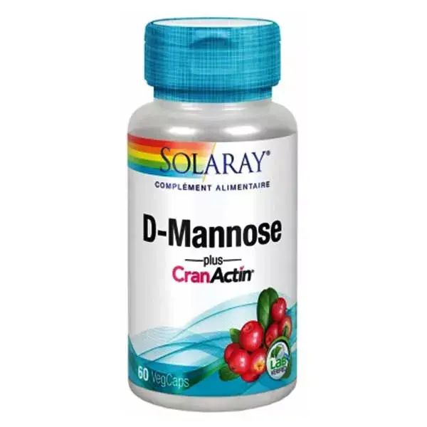 Solaray D - Manose e Cranberry, 60 cápsulas vegetais