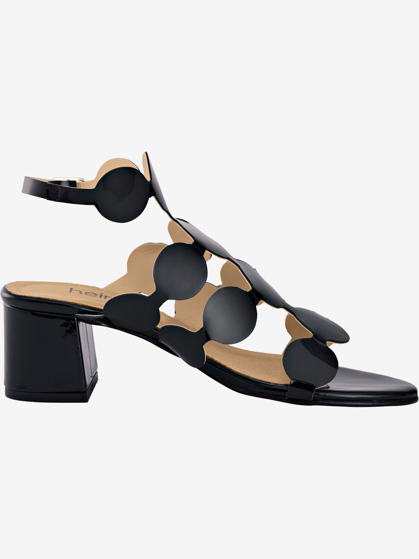 Sandales cuir de vache verni