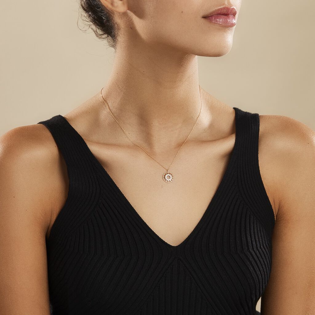 Collier Thallya Or Jaune Oxyde De Zirconium