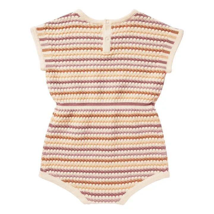 Rylee + Cru Barboteuse Kai Maille Fin Rayée | Violet