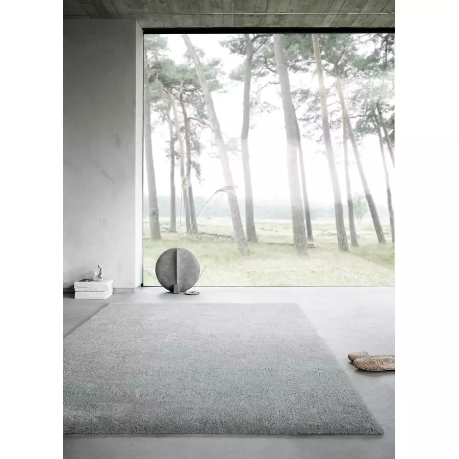 Wecon home basics Hochflorteppich Emilia hellgrau