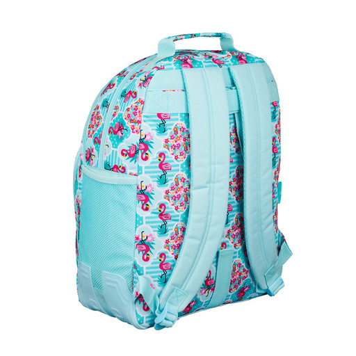 Mochila Moos Flamingo Turquesa com Reforço Duplo