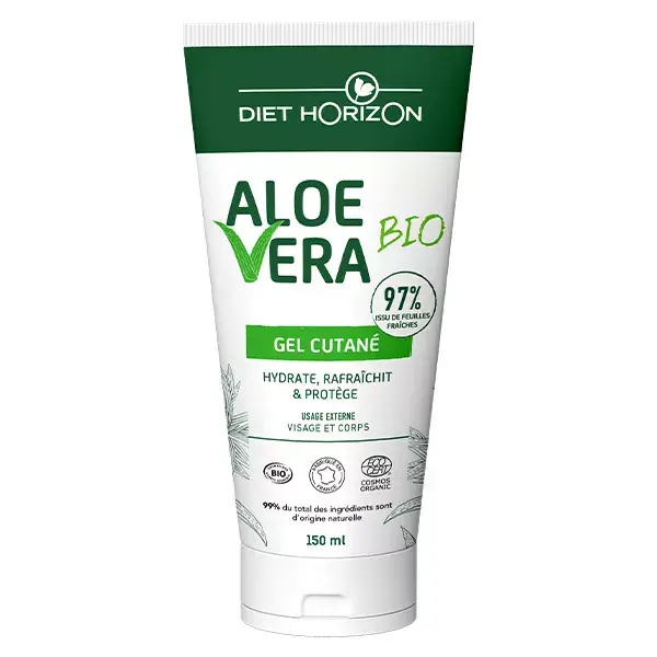 Gel de Aloe Vera Orgânico Diet Horizon 97% para Rosto e Corpo 150ml