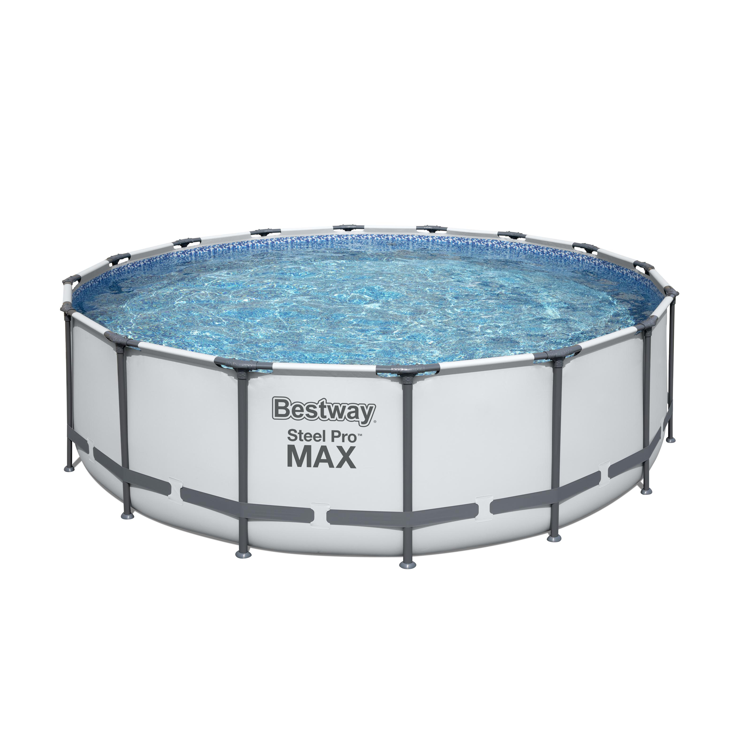 Bestway Pool Komplett-Set hellgrau 488 x 122 cm