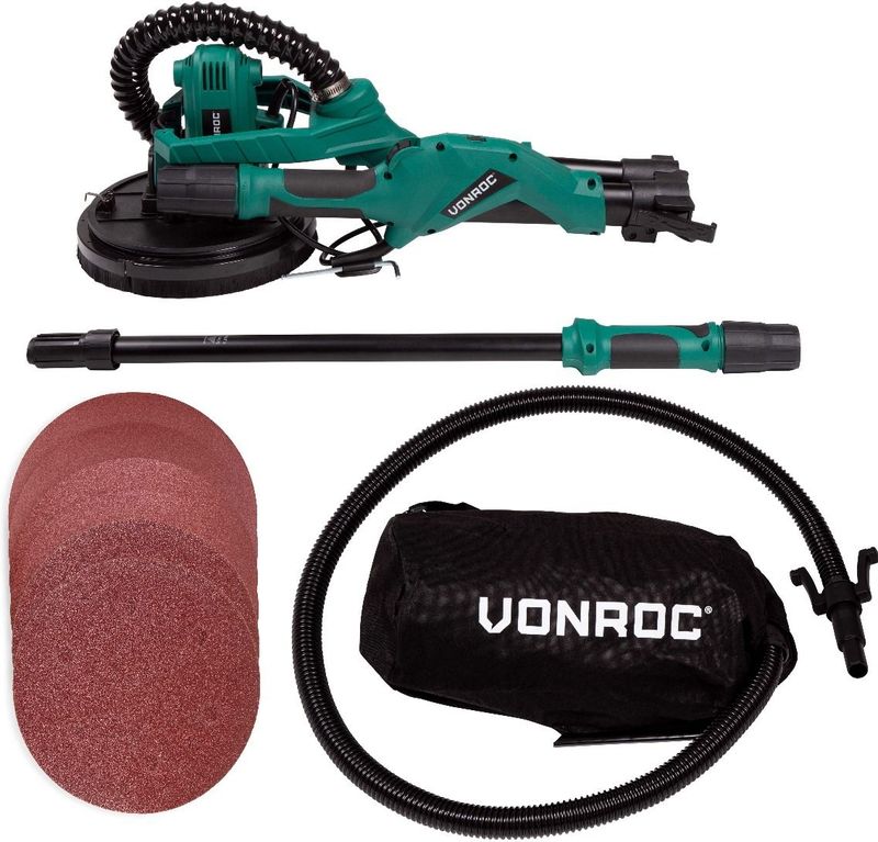 VONROC Telescopische Plafondschuurmachine - 1050W - Ø225MM