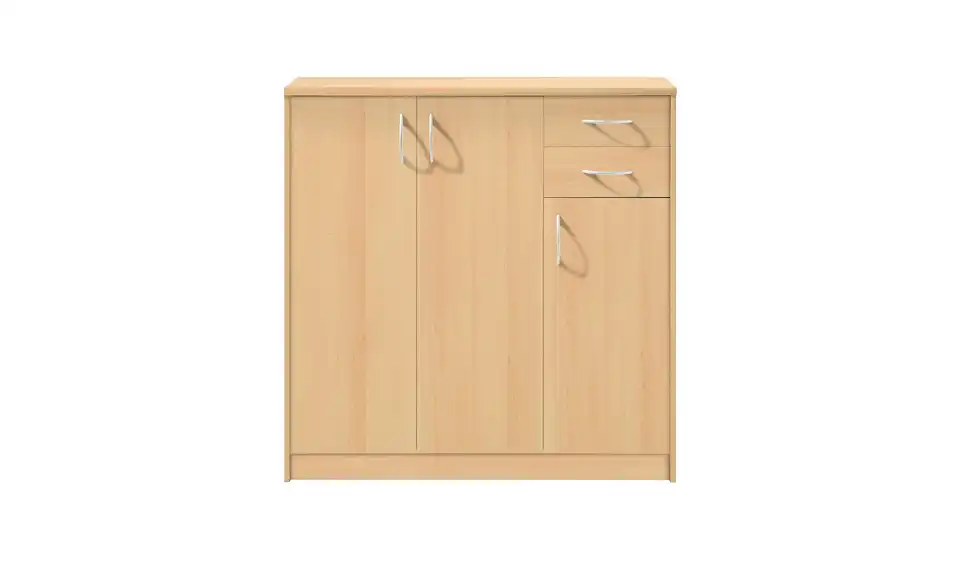 Kommode Optimus Buche (Nachbildung) Ausführung III (3 Türen/2 Schubkästen) 112 cm