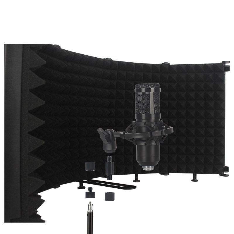 (41x26cm) Studio Isolation Schallschutz / Schalldämpfer Akustikschirm für Mikrofone mit 1/4