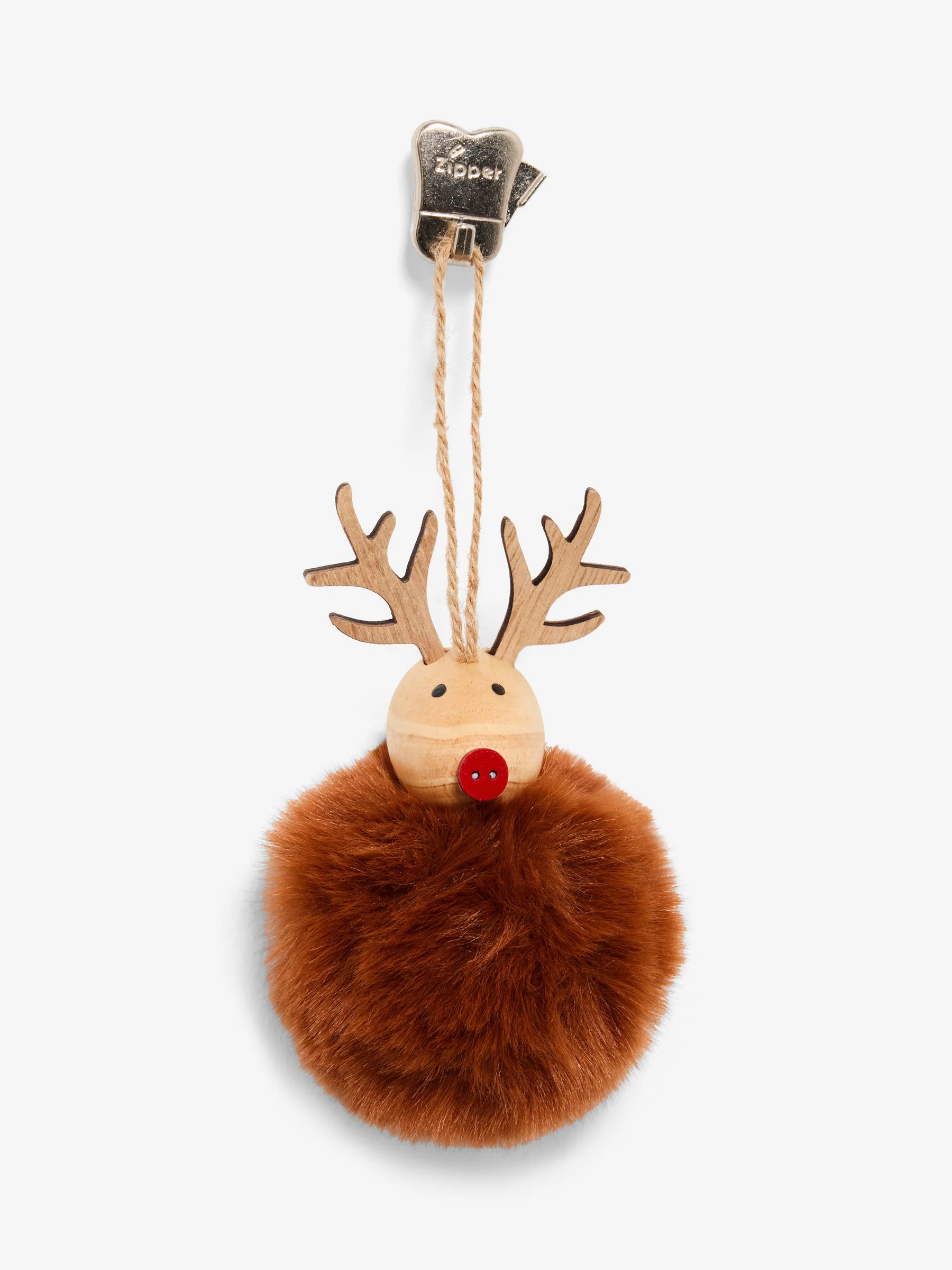 Kerstbal met pompon en figuurtje