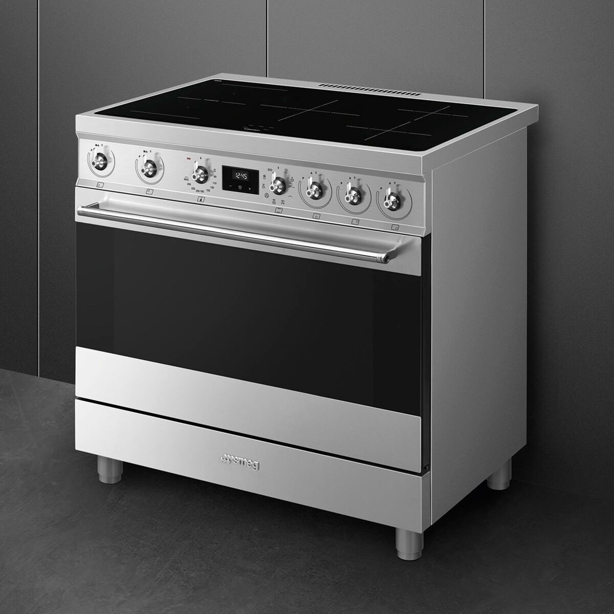 C9IMX2 Induksjonskomfyr Classic 90 cm, rustfritt stål