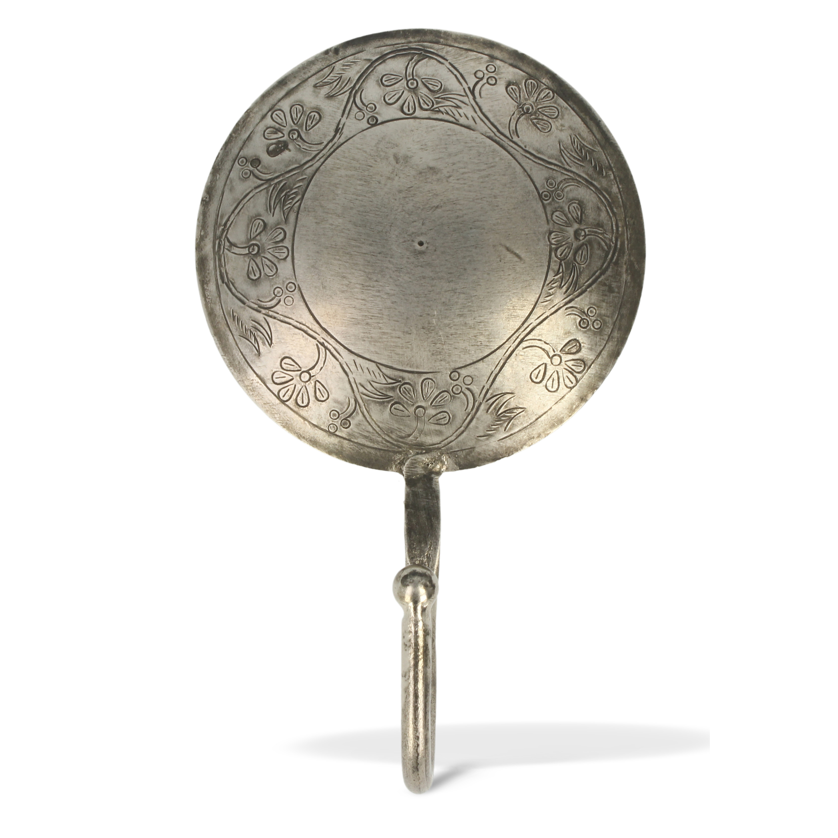 Wandhaken rund 'Modell B', silber, Ø 10 cm von fischer's lagerhaus