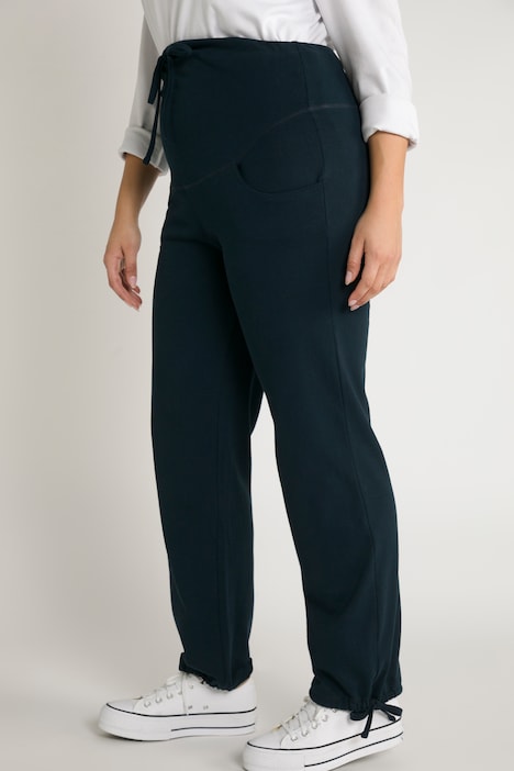 Bellieva-Sweatpants, extrabreiter Bund, Biobaumwolle