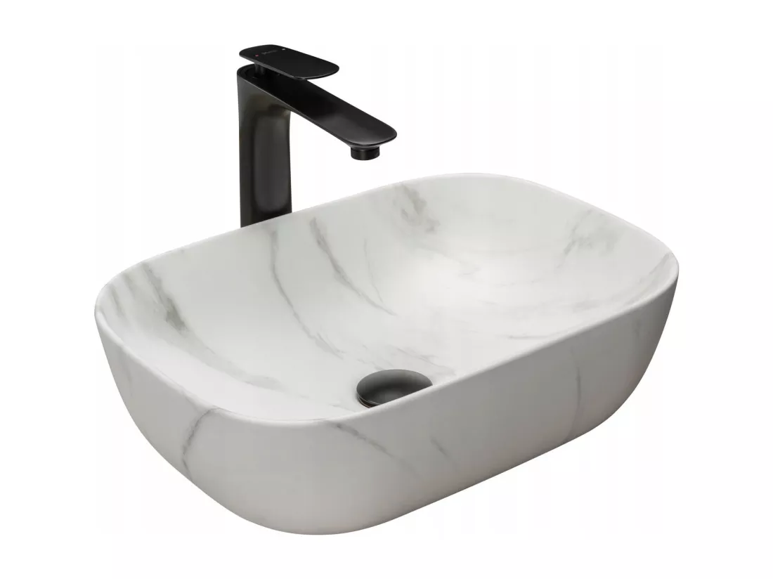 Vasque À Poser Rea Belinda Marble White