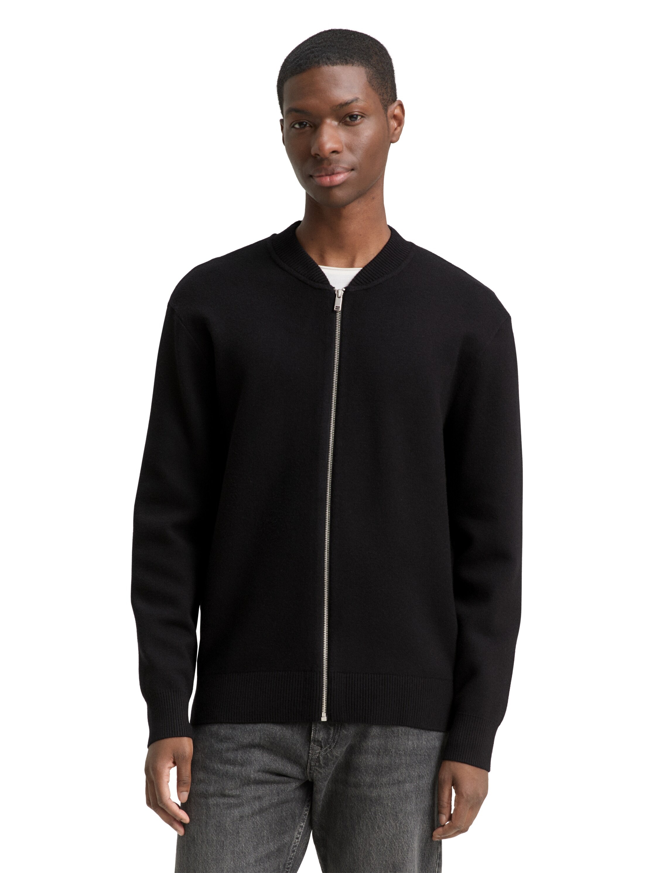 TOM TAILOR Denim Strickpullover , mit Rippbündchen