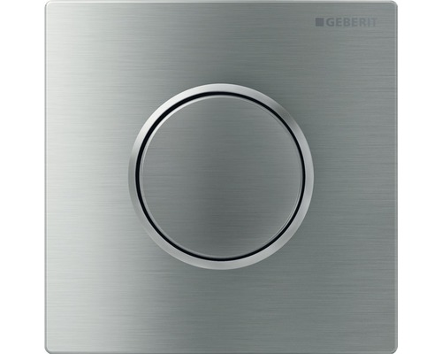 GEBERIT urinoirbediening type 10 pneumatisch plaat roestvrij staal geborsteld / sierring chroom 116.015.SN.1