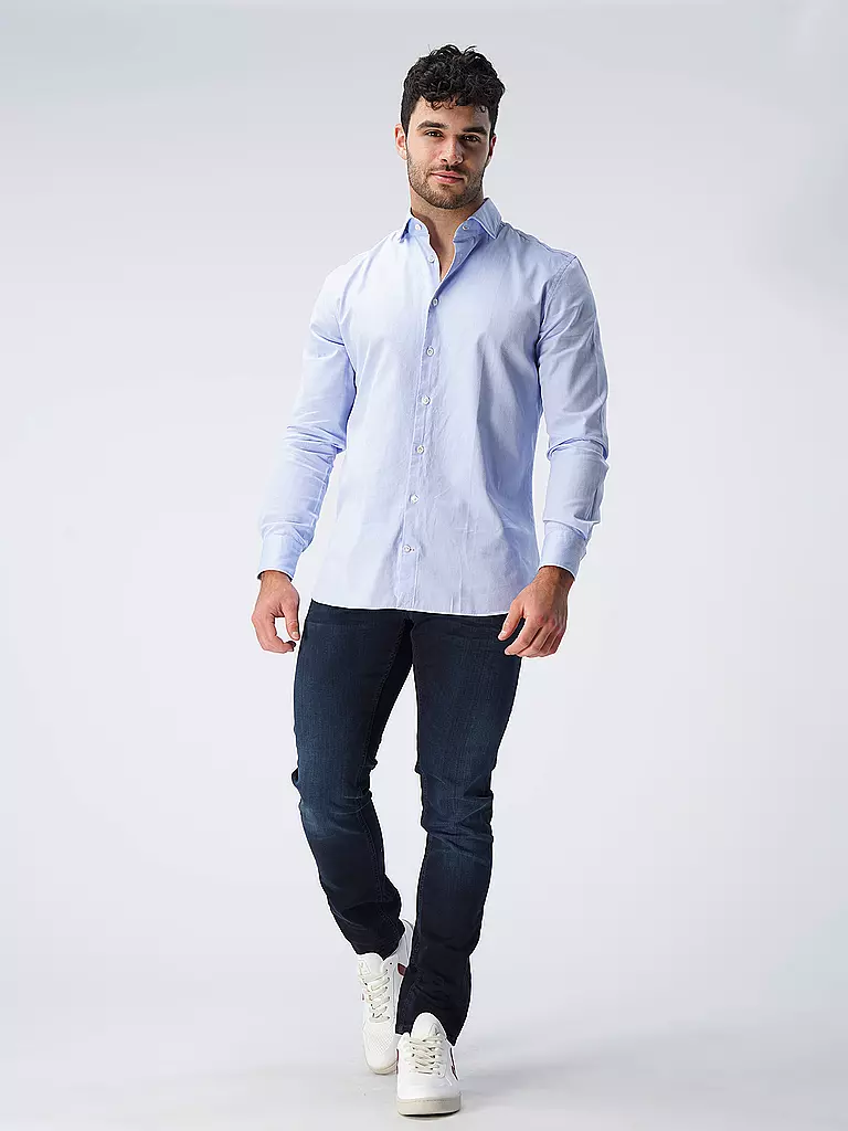 EDWARD COPPER Hemd Tailored Fit hellblau