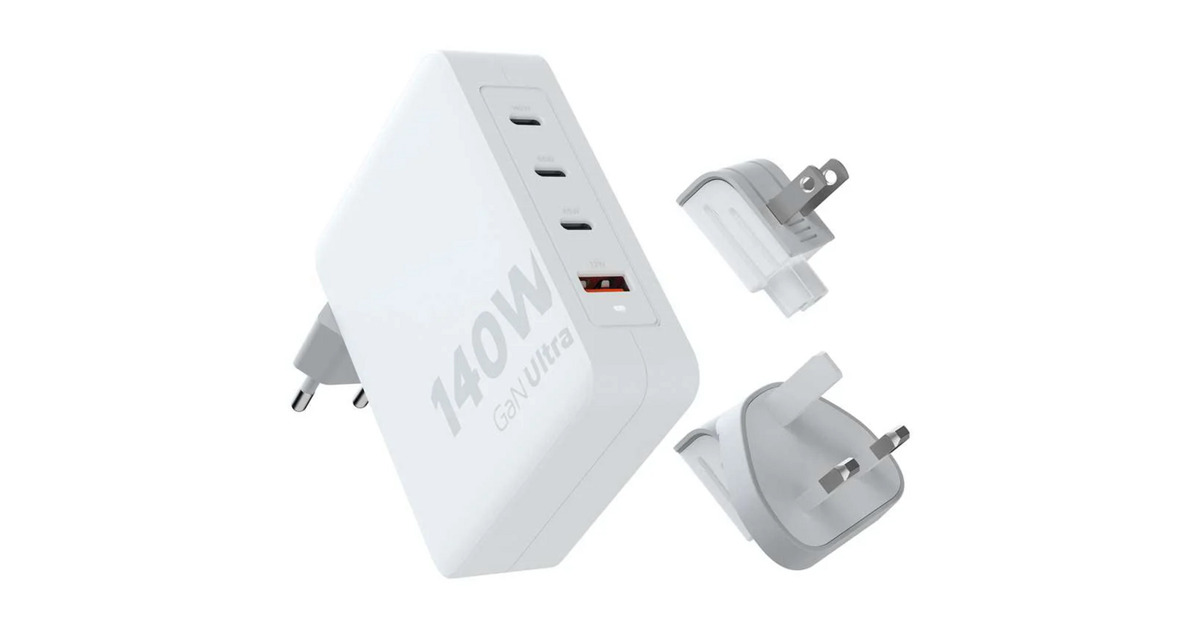 Xtorm140W GaN-Ultra Travel Adapter + USB-C PD Kabel  (Wit)