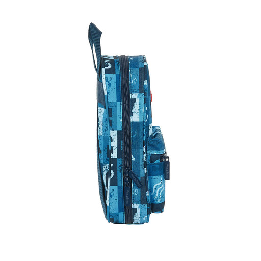 Estojo Maxi Safta Blue Vibes para Lápis, 33 Peças