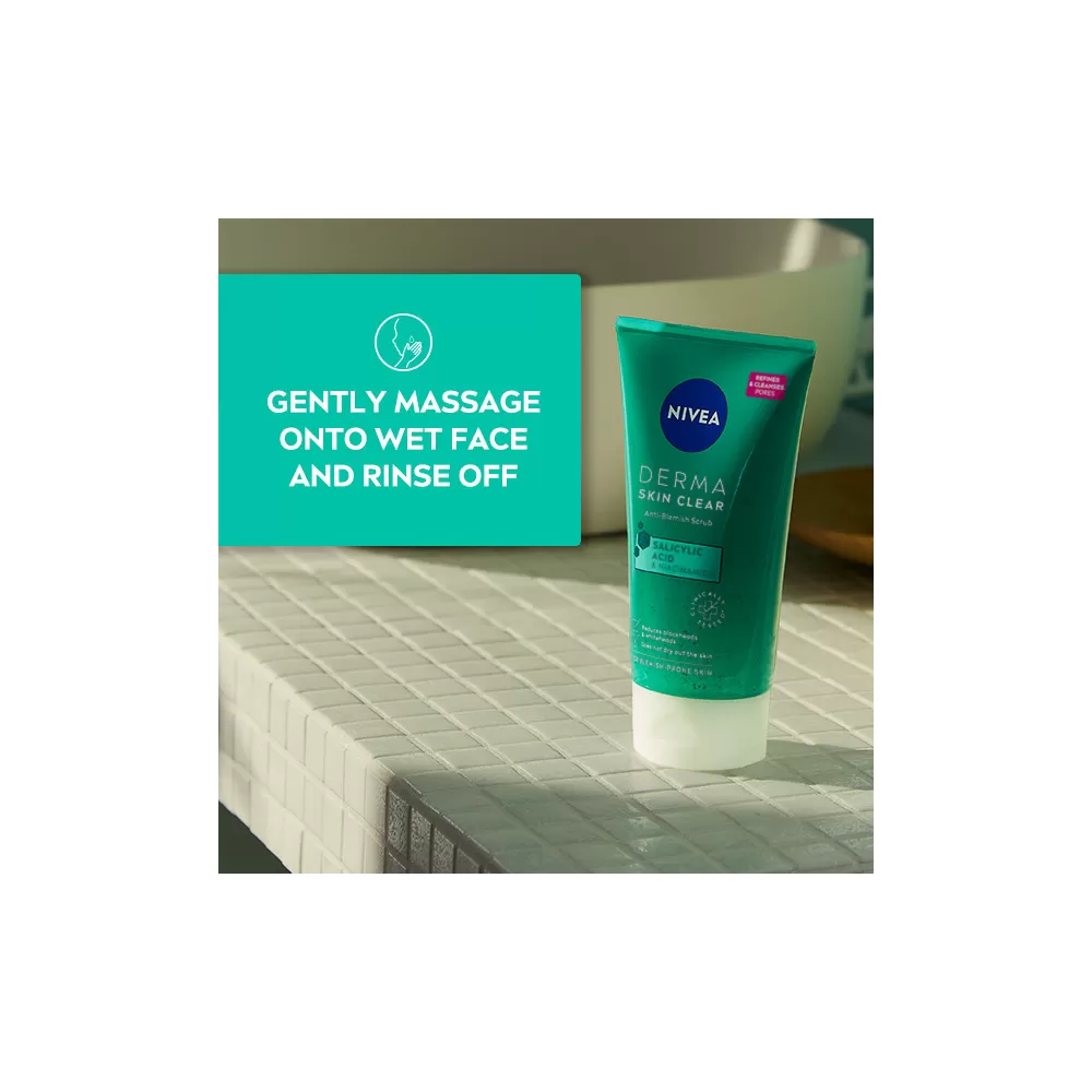 Nivea Derma Skin Clear Anti-Blemish Scrub - 150 ml.