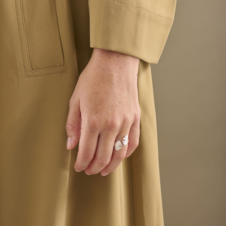 Pernille Corydon Jewellery Biloba Ring Goldplated sterli