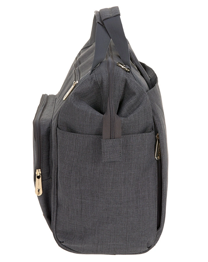 Wickeltasche GLA GOLDIE (40x33x18) für Zwillinge in anthrazit