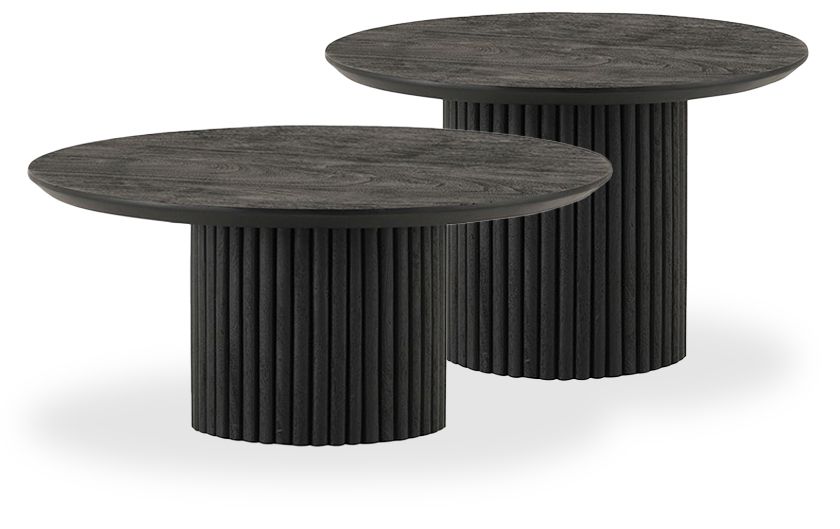 Salontafelset Black Congo ⌀90  x H40 cm