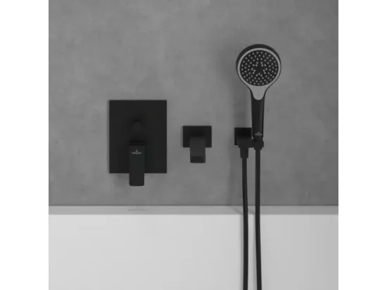 Mitigeur mécanique encastré avec inverseur VILLEROY ET BOCH Architectura Square Noir mat