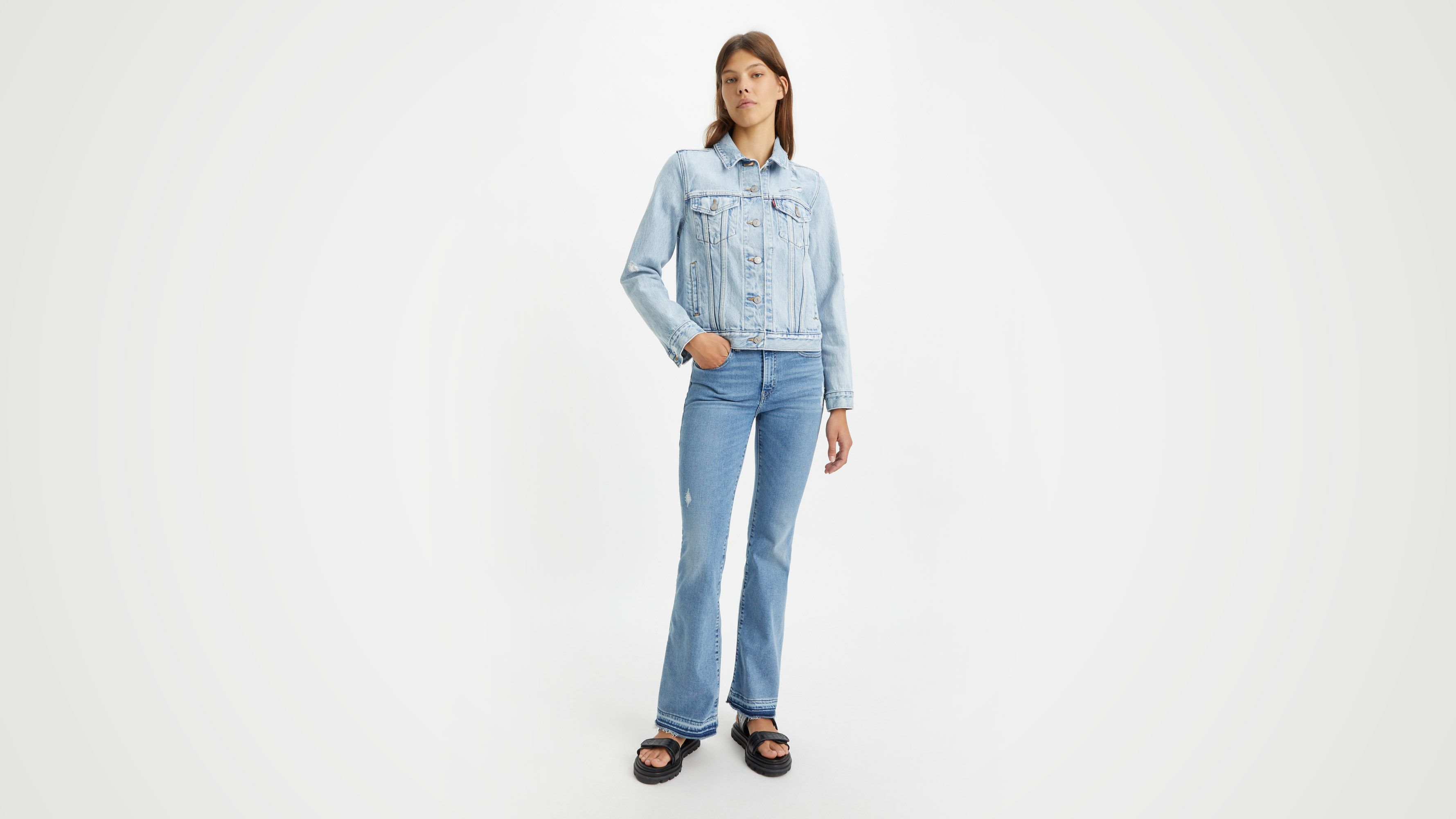 Jean 726™ taille haute flare - Light Indigo Worn In - Bleu