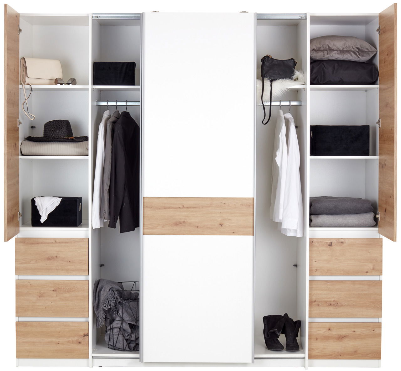 Z2 Dreh-/Schwebetürenschrank 4trg FABIO