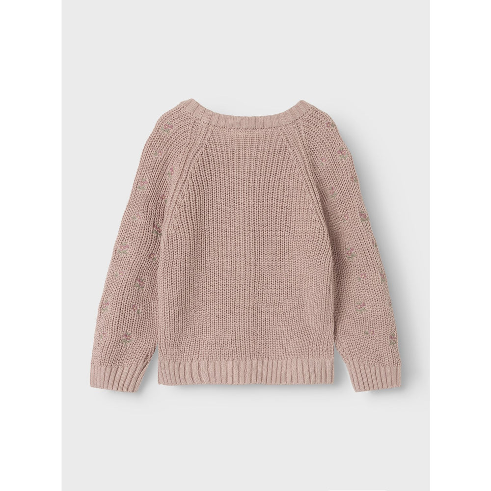 Køb Lil'Atelier Shadow Gray Emlen Embroidery Ao Strik Cardigan