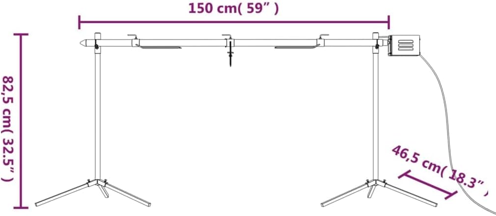 vidaXL Barbecue Automatique et Moteur Acier Inoxydable 150x46,5x82,5cm, Gril, Gril Fumeur, Gril extérieur, Gril à Charbon de Bois, Gril électrique